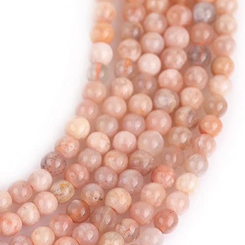 GEM-Inside Natural 4mm Sun Stone Round Gemstone Semi Precious Loose Beads for Jewellery Making 15'' - Image 3