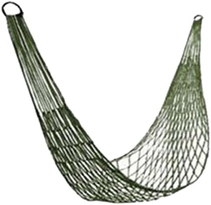 ABlevel Nylon Weave Rope Hammock Swing Outdoor Single Lounge Bed 220lb Capacity Green