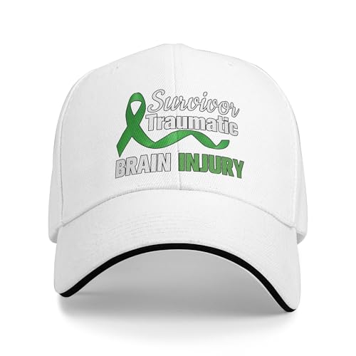 Survivor Traumatic Brain Injury Awareness Sandwich Baseball Cap for Men