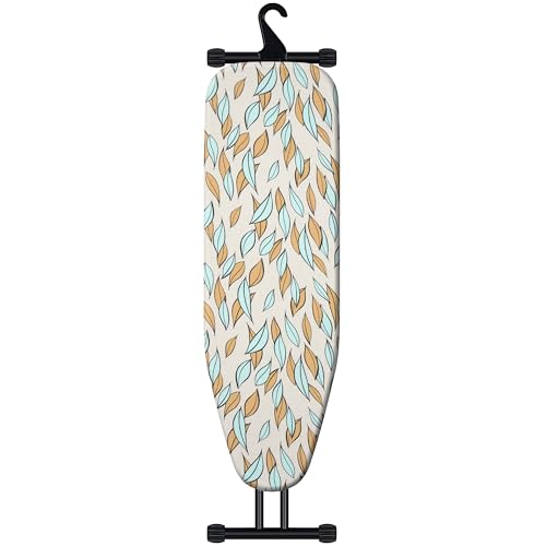 Image of veiox Ironing Board 43x13, Heat Resistant Cover, Heavy Sturdy Legs | 7 heights 28-35 inch.Rock-solid metal frame.Stain-resistant padded cover.Wall hook for easy storage . Handles all garment sizes