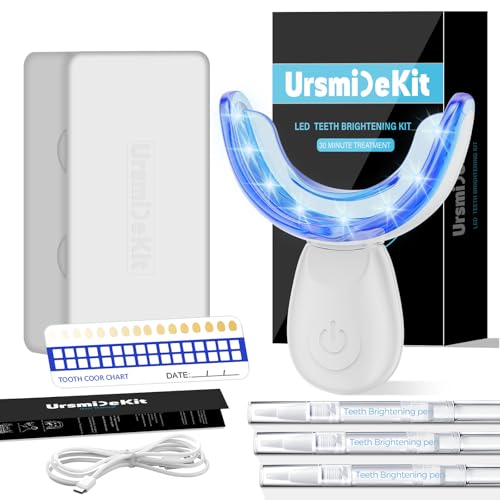 Teeth Whitening Kit with LED Light and Tooth Whitening System, Dentists Recommended, Effectively Removes Stains from Coffee, Tea & Smoking - Safe, Fast, and Gentle for Sensitive Tooth