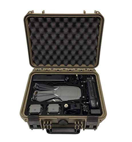 Maleta de Transporte, Valigia de TOMcase para dji Mavic 2 «Travel Edition» con Spacio Único para Accesorios, Fly More Kit Y 4 Baterías. Funda Impermeable IP67. (Sahara)