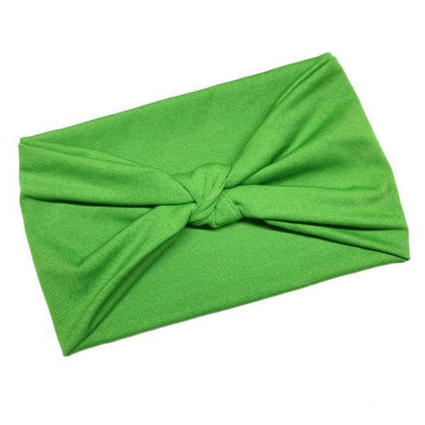 6xWomen's Wide Head Wrap Elastic Headband for Sports, Running, Yoga Green-image-18