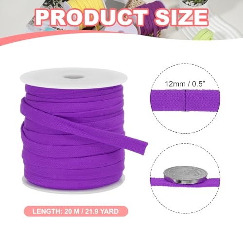Cuerda suave de algodón PATIKIL de 12mm, sustituye cordones rotos en sudaderas y pantalones 3