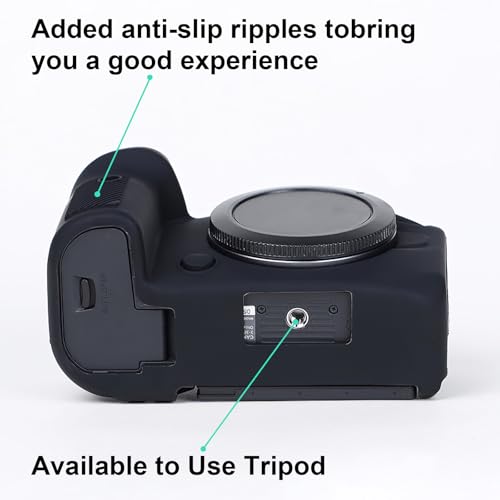 BCMCZCDC Funda de silicona para Canon EOS R8, accesorios con 2 protectores de pantalla, protector de lente extraíble para cámara digital Canon R8 - imagen 4