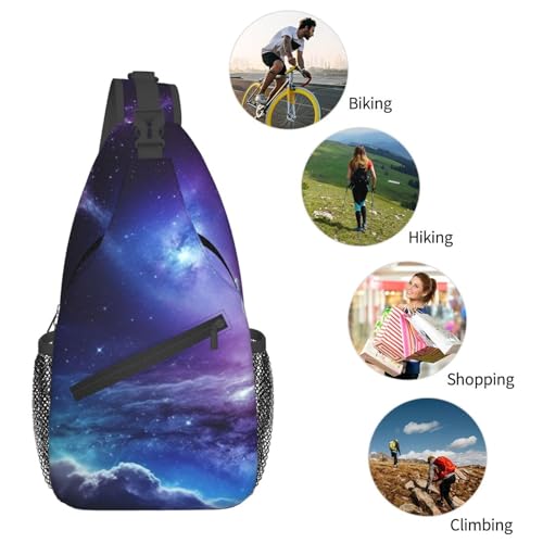 Bolso tipo bandolera para mujer y hombre diseño galaxia miniatura 5