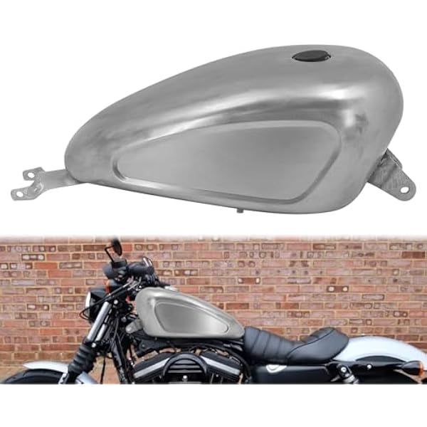 Zbiornik paliwa motocykla 12,5 l / 3,3 l zbiornik paliwa gazowego żelazko pasuje do Harley Sportster XL883N 72 1200 X48 2007-2024 niemalowany