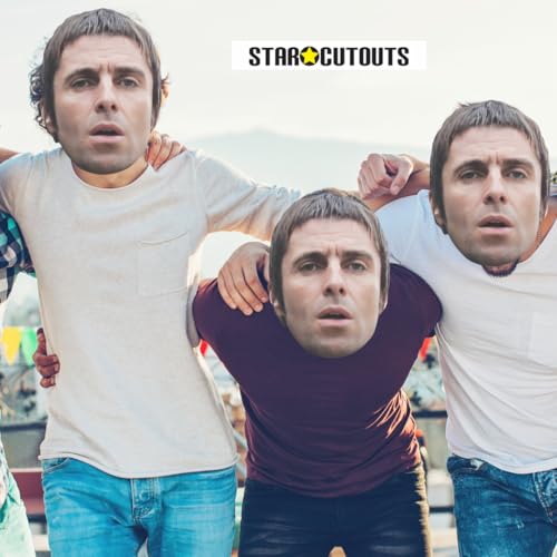 Star Cutouts CMP004 Liam Gallagher Masks Six Pack Cardboard Face Masks With Tabs and Elastic, Liam Masks Six Pack, Lifesize - Image 3