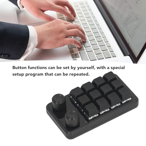 Mini clavier mécanique de jeu à 12 touches programmables et commutateur bleu réactif
