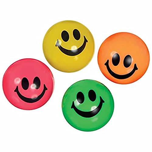 Smile Bounce Ball Party Favor, 49mm - 8-Pack | Vibrant Assorted Colors & High Bouncing Fun, Perfect for Kids' Parties and Event Giveaways