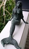 Leaning Cast Iron Mermaid Garden Figure