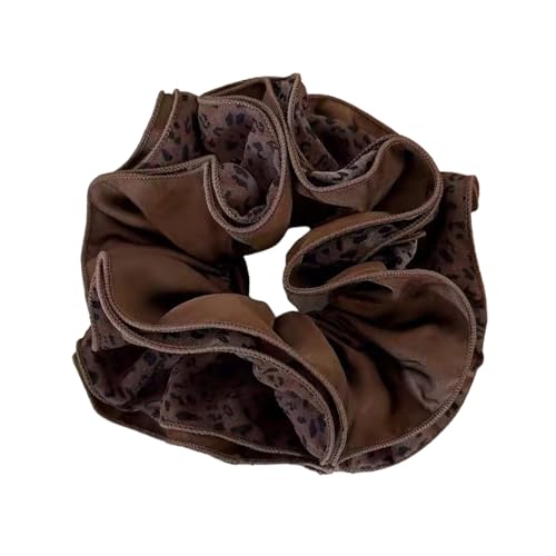 Elastic Double Colored Hairband Coffee Scrunchies Cloth Fabric Hair Band Four Stitched Trim Securely Hold Accessories Elastic Ha