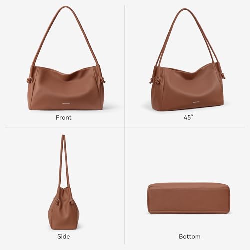 Image of BOSTANTEN Shoulder Bag for Women Pebbled Vegan Leather Purse Soft Handbag