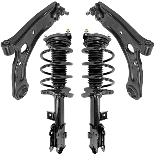 Image of Detroit Axle - 4pc FWD Front Struts Kit for 2016-2018 Hyundai Tucson 2017-2020 Kia Sportage, Driver and Passenger Side 2 Struts with Coil Springs 2 Lower Control Arms with Ball Joints Replacement