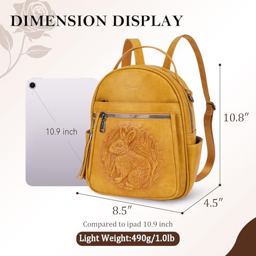 Image of Mini Backpack Purse for Women,Vegan Leather Small Backpack for Daily | Embossed Lightweight Water-Resistance Travel Mini Fashion Daypack Bag,Ladies Casual Backpack Purse Gift Choice for Women