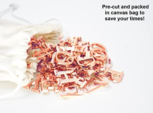 G Gamit Rose Gold Letters And Heart-Shaped Felt Letter Board Message Sign #TOP4