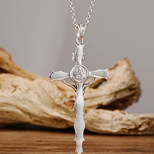 Pendentif Personnalité À La Mode Jésus Croix Argent S925