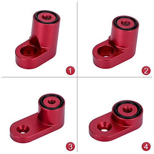 Pqy Rear Wing Spoiler Riser Extender Kit Bolt-On Type Compatible For 2013+ Ford Focus St 4Dr Hatchback 2014 2015 2016 2017 2018 (Red) #TOP3