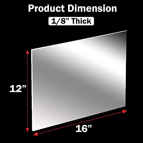 CALPALMY (2 Pack) 1/8" Thick Clear Acrylic Sheets - 12" x 16" Pre-Cut Plexiglass Sheets for Craft Projects, Signs, Display Cases, Sneeze Guard and More - Cut with Engraver, Power Saw or Hand Tools - Image 3