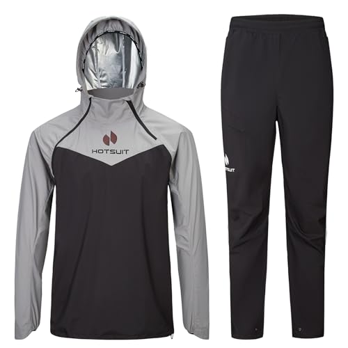 HOTSUIT High Tech Men’s Sauna Suit featuring a sweat jacket and pants designed for enhanced fitness performance.