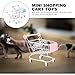 Totority Mini Shopping Cart Toy for Kids 4.72X4.52X3.34 Inch Supermarket Handcart Model with Plastic and Metal Build for Role Play Desktop Storage Organizer