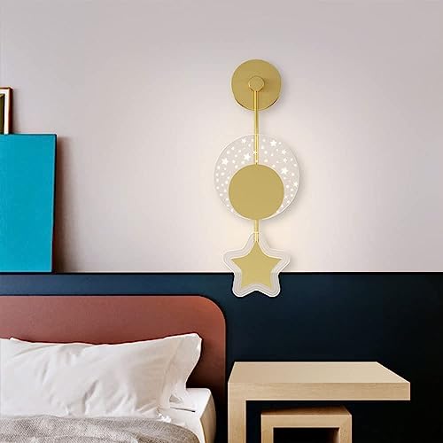 Luminaire mural moderne doré haut de gamme avec diffuseur acrylique pour décoration raffinée