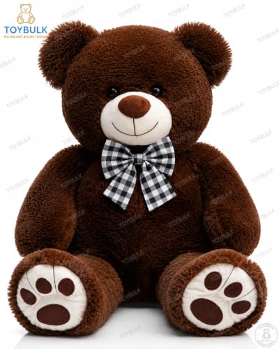 Image of 4 Feet Chocolate Teddy Bear Original 20mm Dull Chocolate Fur (48 Inches) Giant Soft Plush Toy | Premium Stuffed Teddy Bear for Kids, Girls, Boys & Loved Ones | Birthday, Anniversary