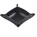 XUXPFJ Bandeja de Cuero for Llaves, mesita de Noche, joyero for Hombre, Escritorio, artículos Diversos, Dados, teléfono, Gafas de Sol, Todo lo Necesario(M)
