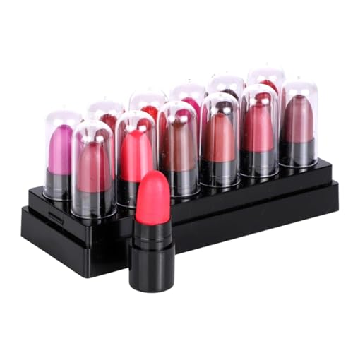 Image of Popular Matte Mini Lipstick Set of 12 for Women Long Lasting Waterproof Velvet Finish Multi Color Lip Makeup Kit Portable Travel Friendly Pocket Size Bullet Lipstick Combo for Girls (Pack Of 1)