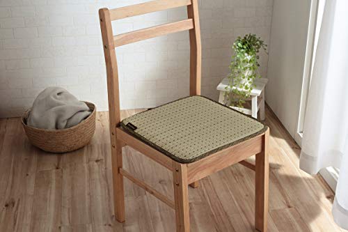 イケヒコ コーポレーション い草 クリア クッション ひも付き 抗菌防臭 消臭 シンプル 小林製薬コバガード使用 約40×40cm ブラウン #3281809