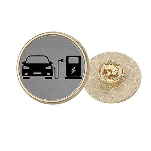 Broche ronde en métal doré Black cha Energy Vehicules M pour accessoire veste et sac