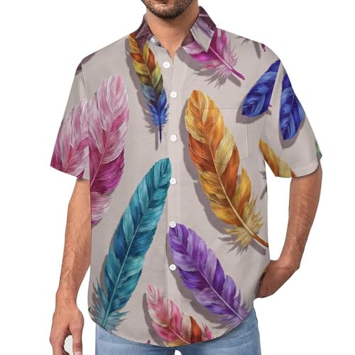 Chemise Hawaïenne Homme Bohème : haut d'été coloré à manches courtes pour la plage