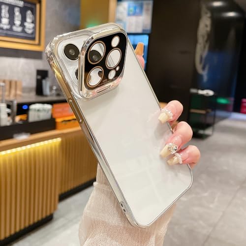 Coque iPhone 13 transparente argent pour appels vidéo mains libres