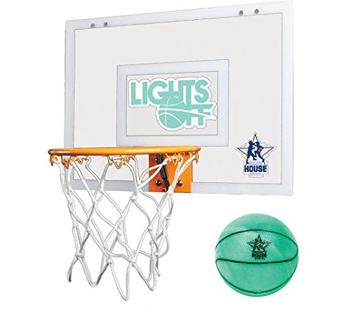 Rough House Lights-Off Glow in the Dark Mini Basketball Hoop