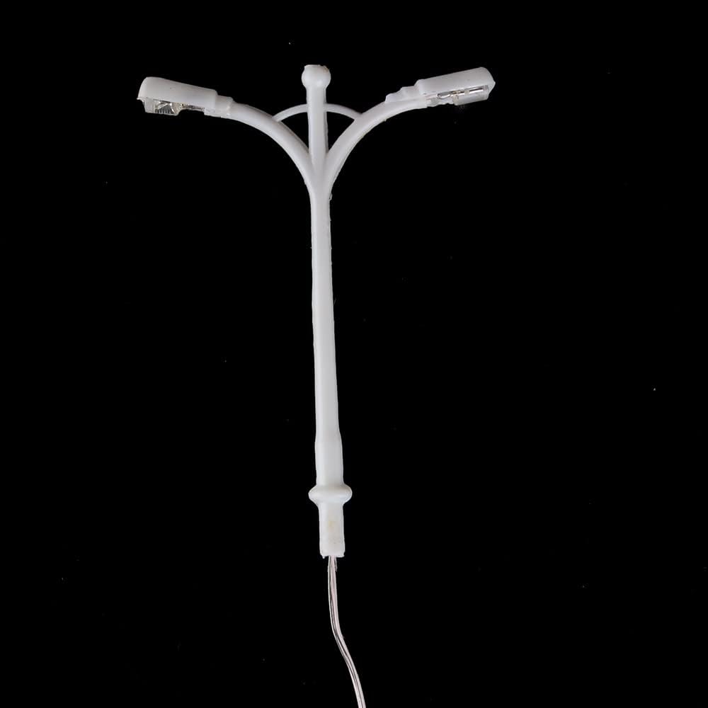 10 HO Spur Straßenlaternen – Bemalt, Mit Lichtfunktion, 16V, Aus Weißmetall