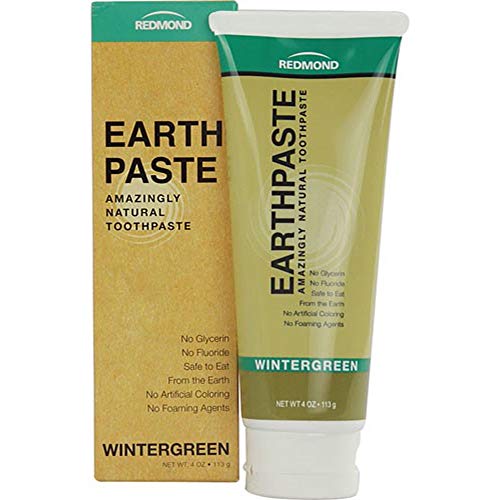 Product Name: REDMOND - Earthpaste All Natural Non-Fluoride Vegan Organic Non GMO Real Ingredients Toothpaste, Wintergreen, 4 Ounce Tube (6 Pack) image 2