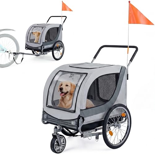 HAPPAWS Large Dog Bike Trailer Pet Stroller