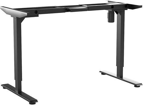 Miniatura 5 de AIMEZO Marco de escritorio eléctrico de pie ajustable en altura de un solo motor, marco de escritorio con dos etapas y acero resistente para oficina