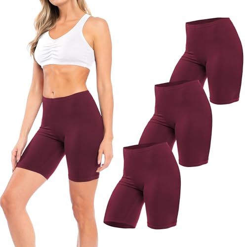 Image of Sexy Basics Women's Cotton Stretch Active Slip Shorts | 3 Pack & 6 Pack Boy Short Boxer Briefs