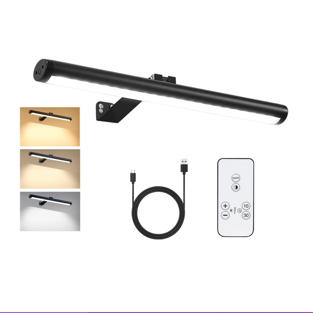 AoLa Lampada da specchio ricaricabile a LED con telecomando e touch Dimmerabile Luce da bagno per interni ruotabile con funzione timer Lampada da parete lunga Lampada da parete ricaricabile USB