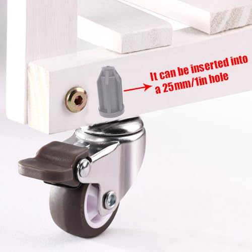Image of 10Pcs Caster Socket Sleeve Round Inserts, Chair Caster Wheel Stem Insert, 7 /16 inch Inside Stem