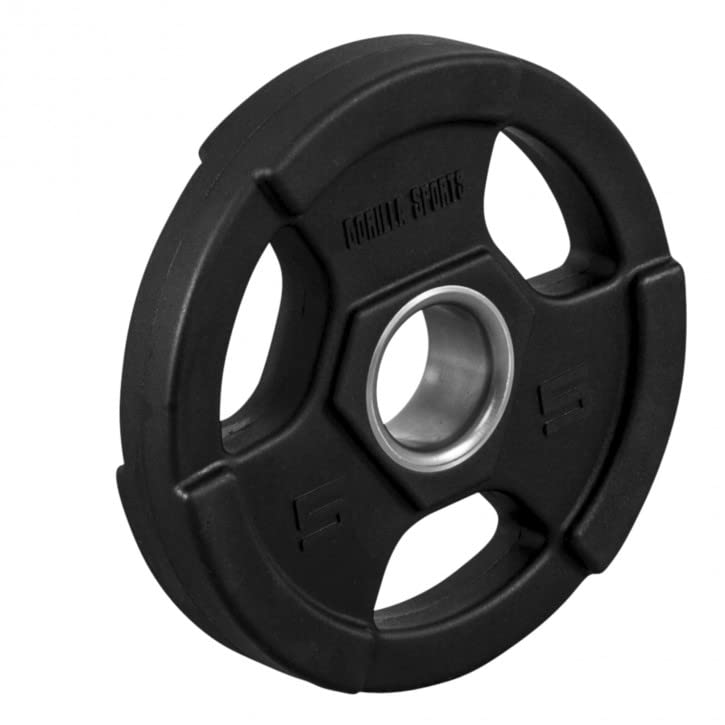 GORILLA SPORTS Disques Haltères Olympia - Plastique Avec âme Ciment - Alésage 50 Mm - Lot De 2 X 10 Kg (20 Kg)