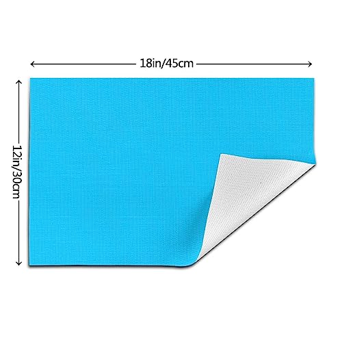 Set de table lavable bleu clair 45x30 cm PVC résistant à la chaleur