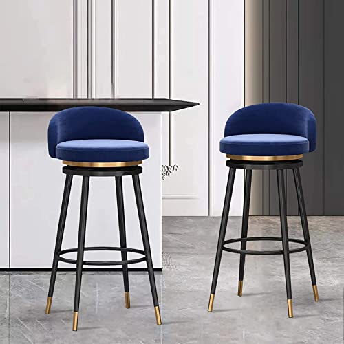 Tabourets de bar 65 cm pivotants et dorés pour comptoir chic - 3
