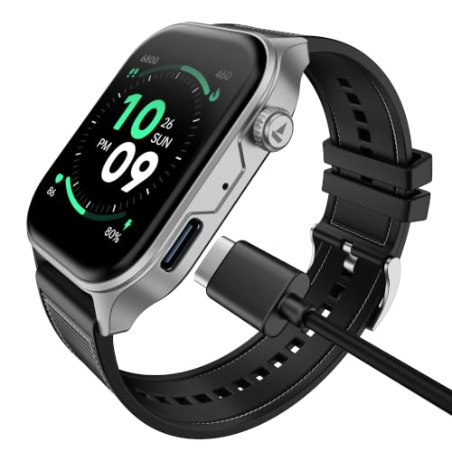 Image of boAt Ultima Vogue 2, India's First AMOLED Type-C Smartwatch, 1.96 inch AMOLED Display, 1000 nits Brightness, Metal Body w /Premium Straps, 10-Days Battery Life, Smartwatch for Men & Women (Active Black)