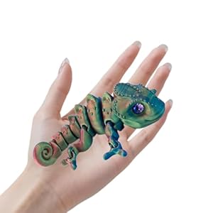 Chameleon, Gecko Toy, Gecko Toy, Stress Relief and Sensory Fidget, Anxiety Relief 3D Printed Toys for Office, Home, Halloween, Birthday, Collectibles Gifts
