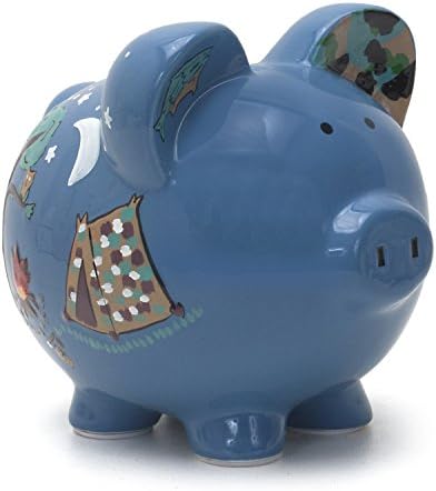 Child to Cherish Ceramic Piggy Bank for Boys, Camping