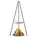 LEADZM Schwenkgrill ohne feuerschale inkl. 48 cm Grillrost - Dreibein grill - Höhenverstellbar, große Grillfläche - Outdoor, BBQ, Camping - Schwarz