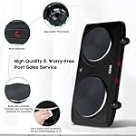 CUKOR Electric Hot Plate, Double Cast Iron 2 Burner, 1800W Countertop Burner, Dual Electric Stove Burners, Portabel Electric Cooktop, Portabel Double Burner for Cooking - Image 4