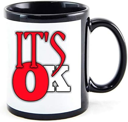 ITS OK with Music White Ceramic Coffee Mug 350ml